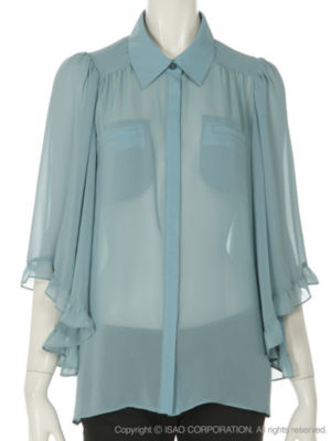 Decious フレアスリーブシャツ