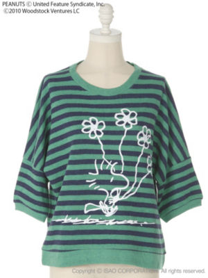 UNGRID SNOOPYボーダーカットソー